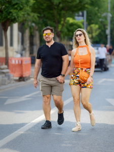 Couple walking